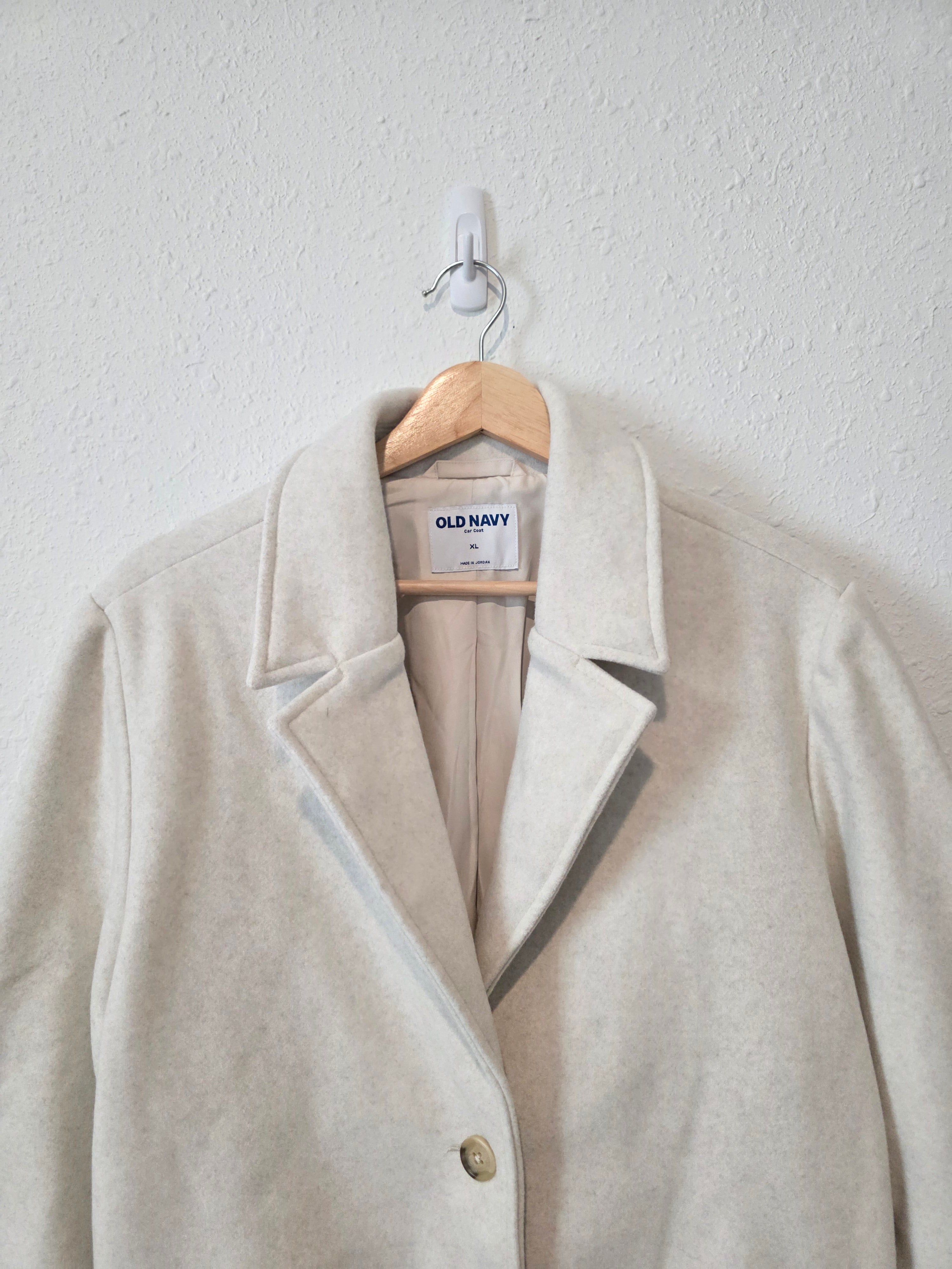 NEW Button Front Collared Peacoat (XL)