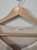 Long Cream Sherpa Jacket (L)