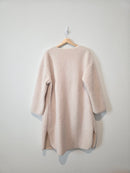 Long Cream Sherpa Jacket (L)