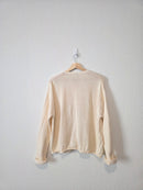 Vintage Cream Button Front Sweater (L)