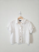 J.Crew White Linen Button Up Blouse (XS)
