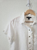J.Crew White Linen Button Up Blouse (XS)