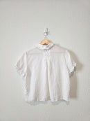 J.Crew White Linen Button Up Blouse (XS)