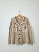 Bucketlist Neutral Waffle Shirt Jacket (M)