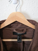 Brown Quilted Zip Up Jacket (S)