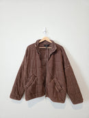 Brown Quilted Zip Up Jacket (S)