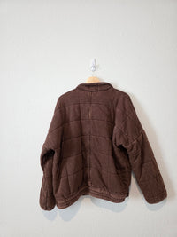 Brown Quilted Zip Up Jacket (S)