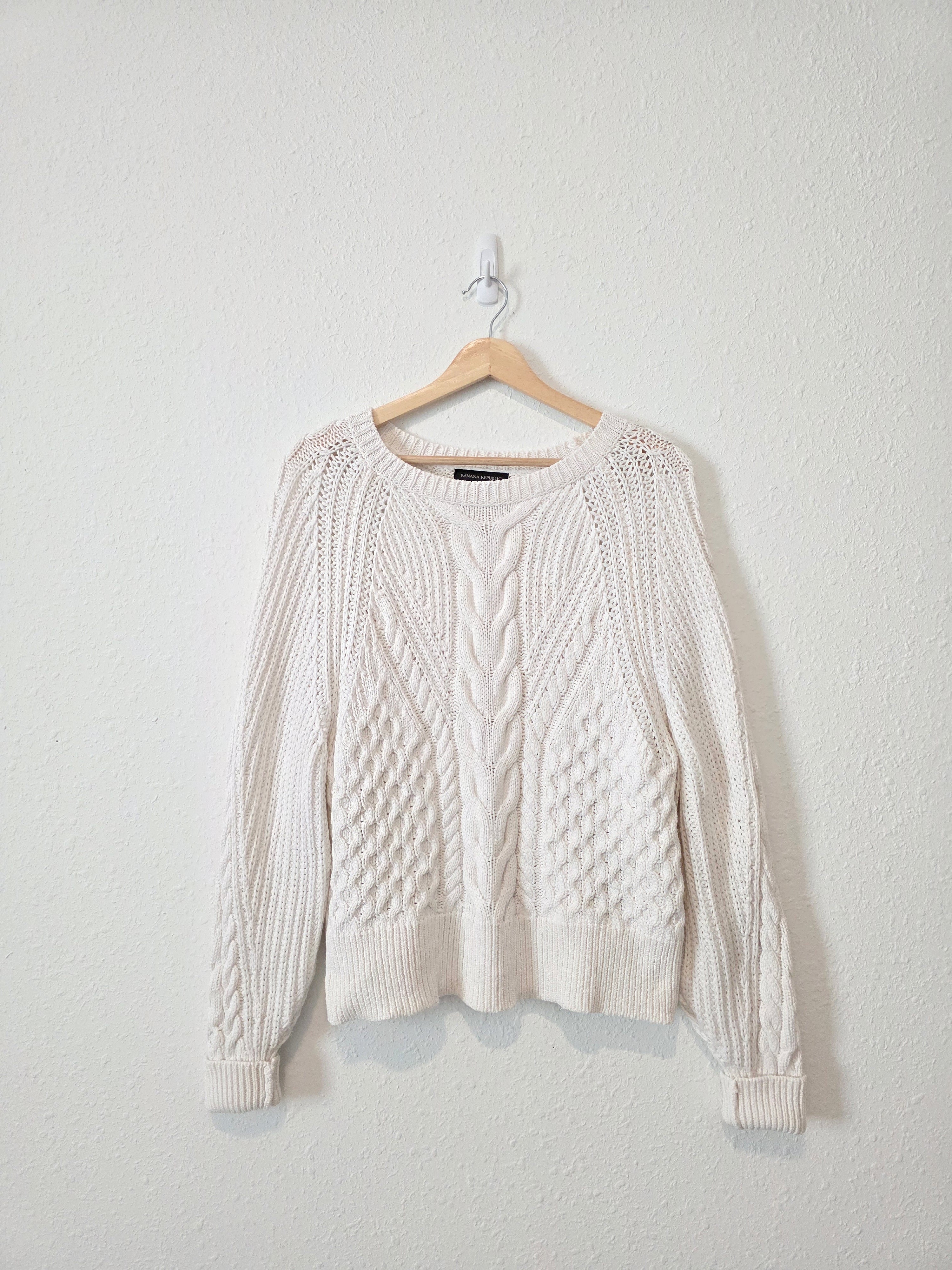 Banana Republic Cotton Cable Knit Sweater (M)
