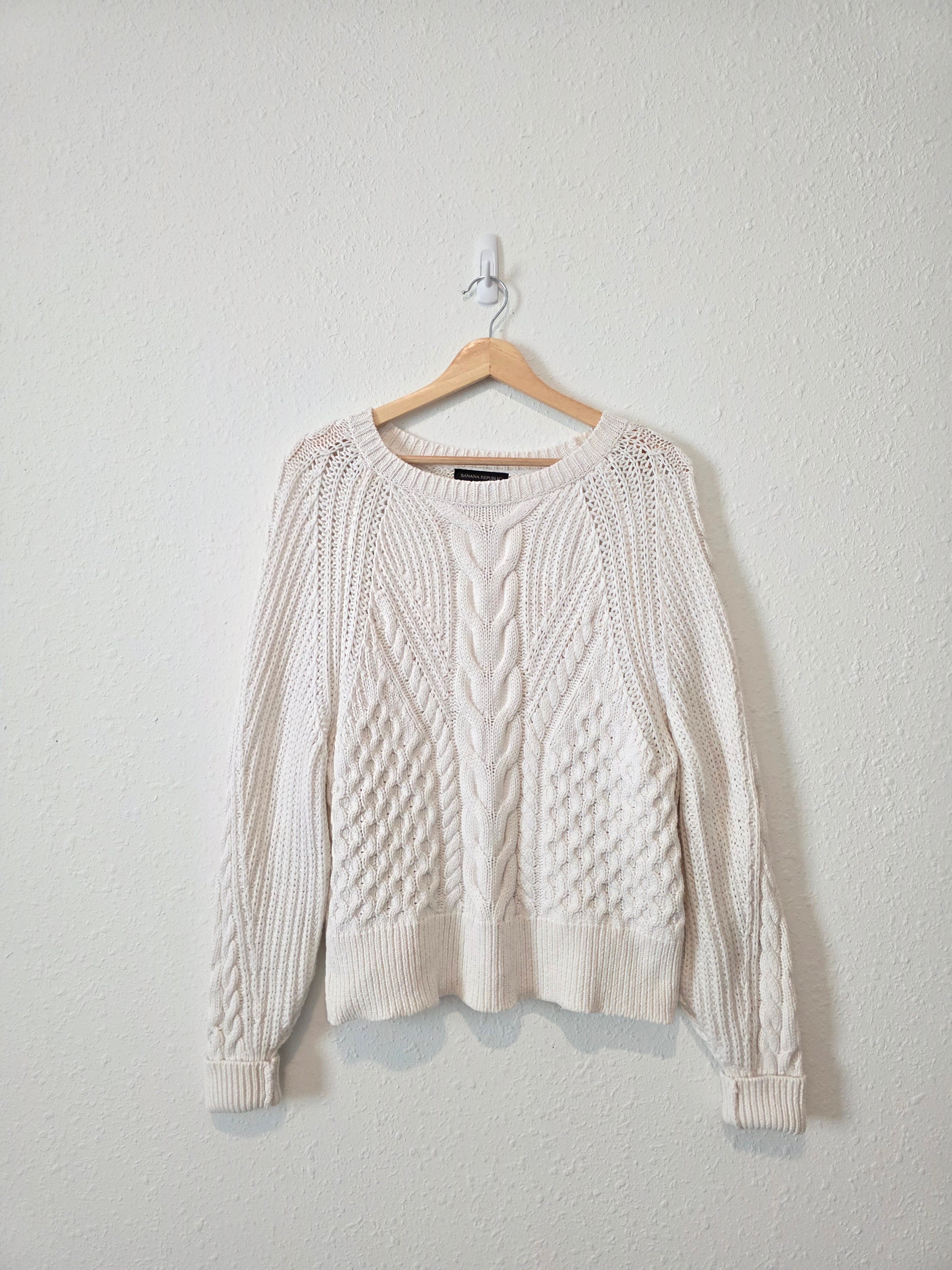 Banana Republic Cotton Cable Knit Sweater (M)