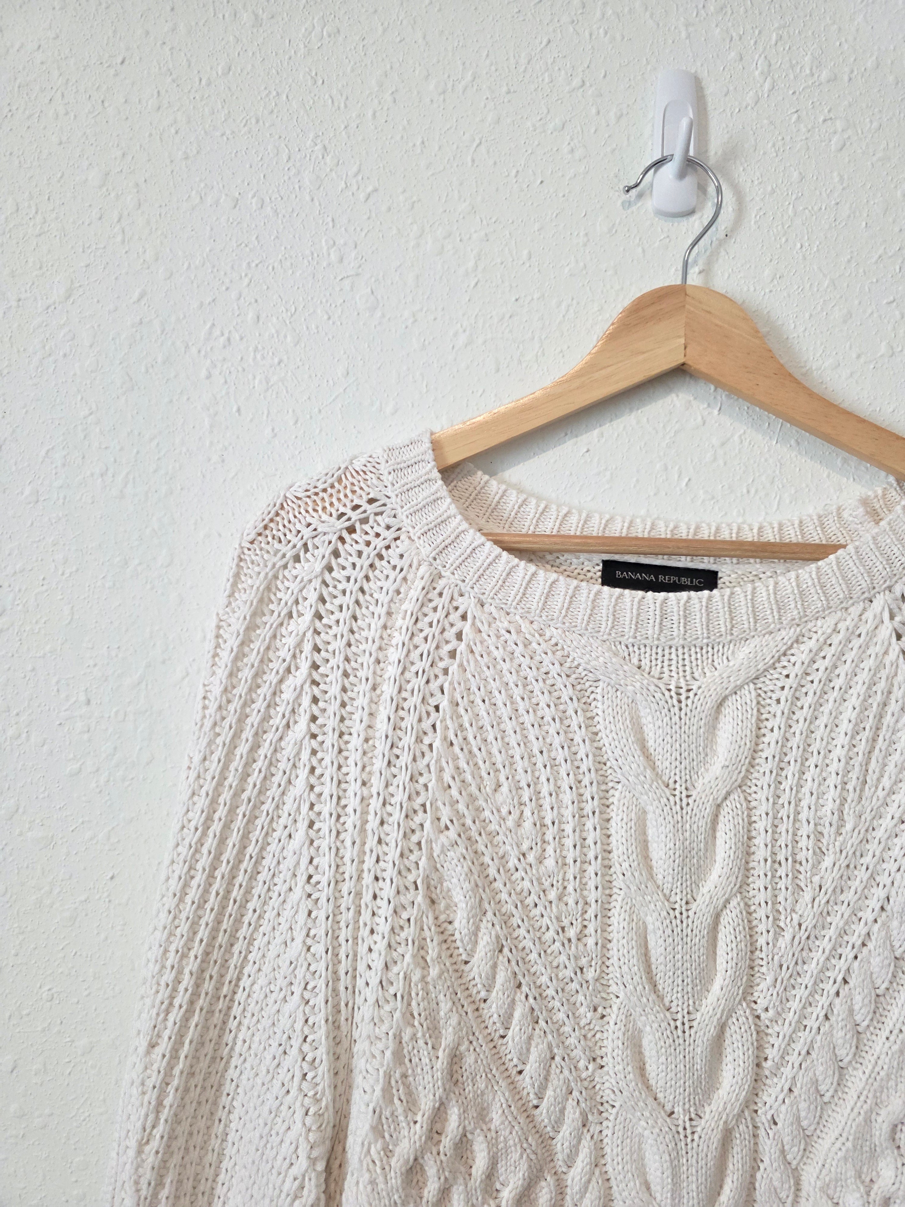 Banana Republic Cotton Cable Knit Sweater (M)