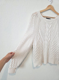 Banana Republic Cotton Cable Knit Sweater (M)