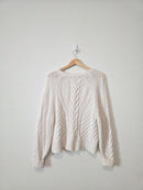 Banana Republic Cotton Cable Knit Sweater (M)