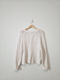 Banana Republic Cotton Cable Knit Sweater (M)
