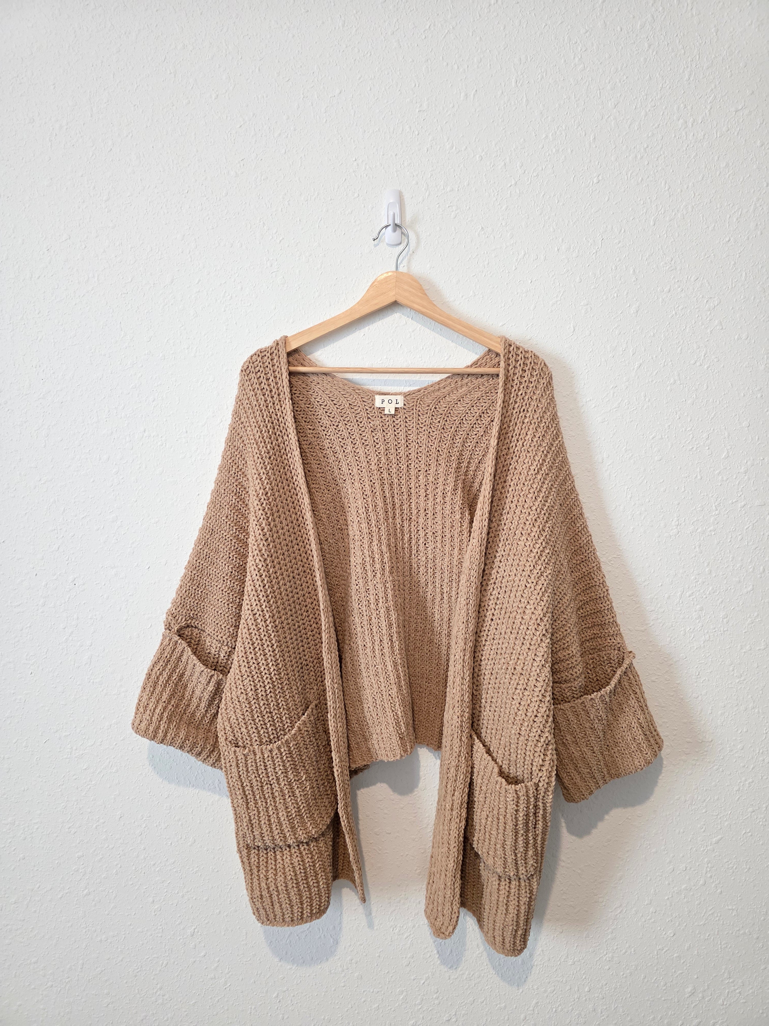 POL Oversized Chenille Cardigan (L)