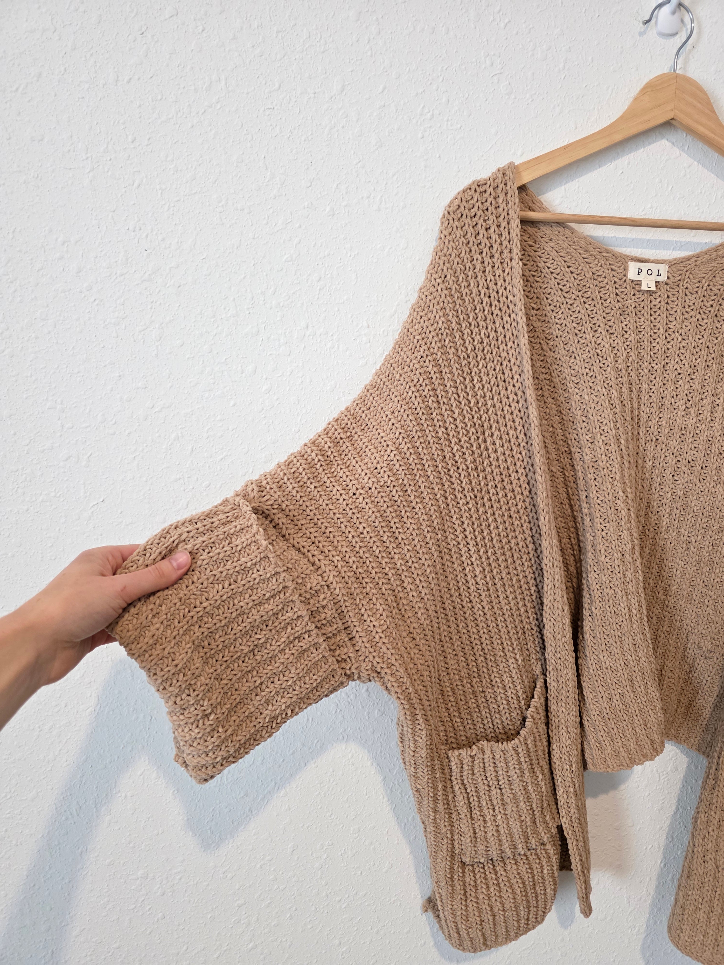 POL Oversized Chenille Cardigan (L)