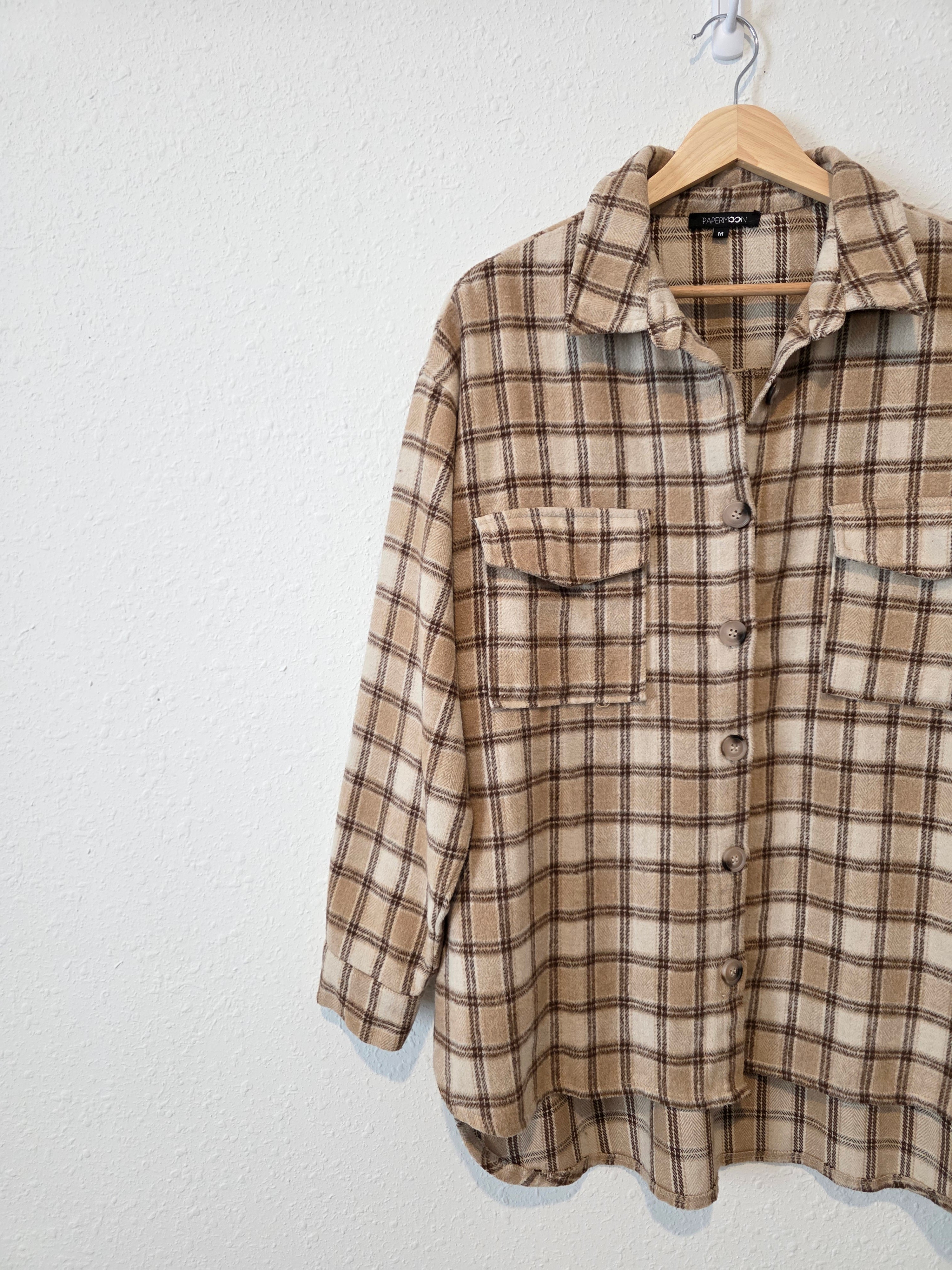 Papermoon Oversized Plaid Shirt Jacket (M)