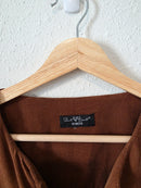 Corduroy Cotton Tie Front Top (M/L)