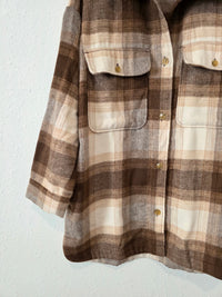 Banana Republic Plaid Shirt Jacket (L)