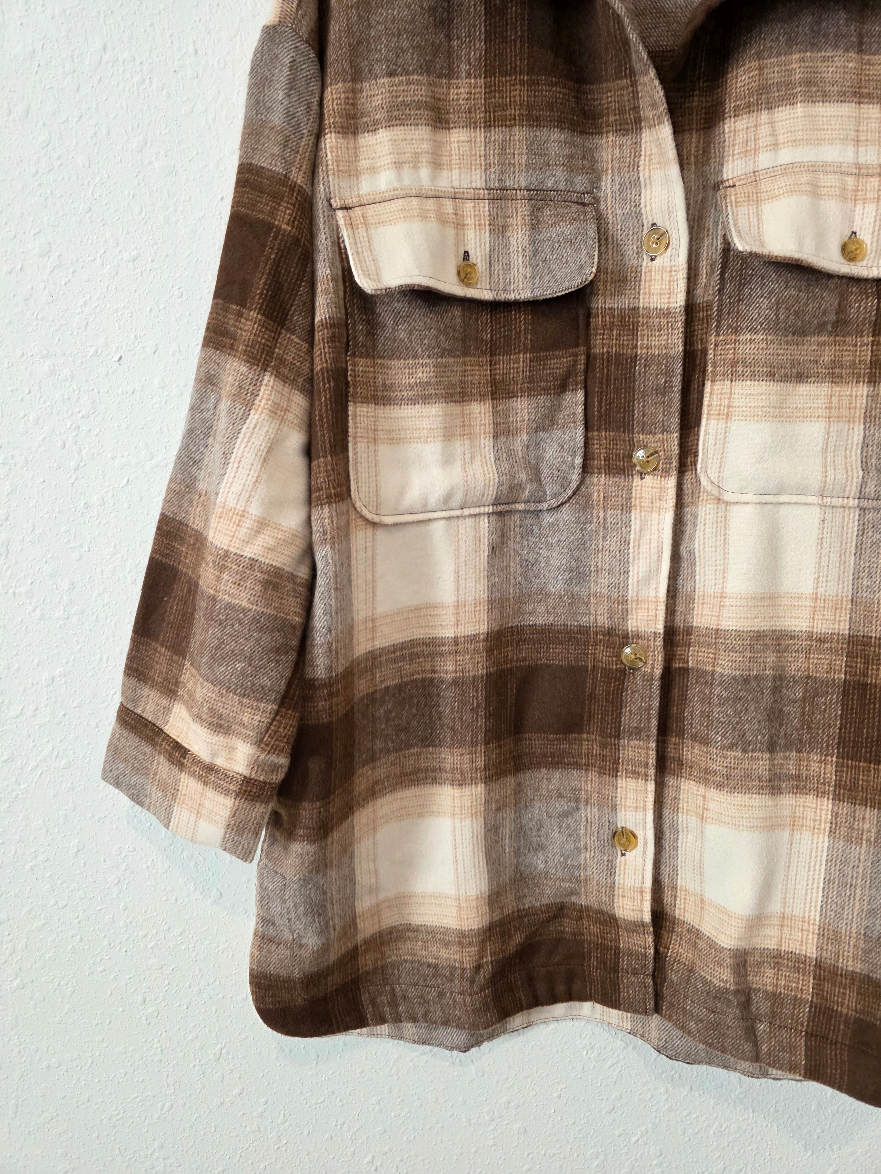 Banana Republic Plaid Shirt Jacket (L)
