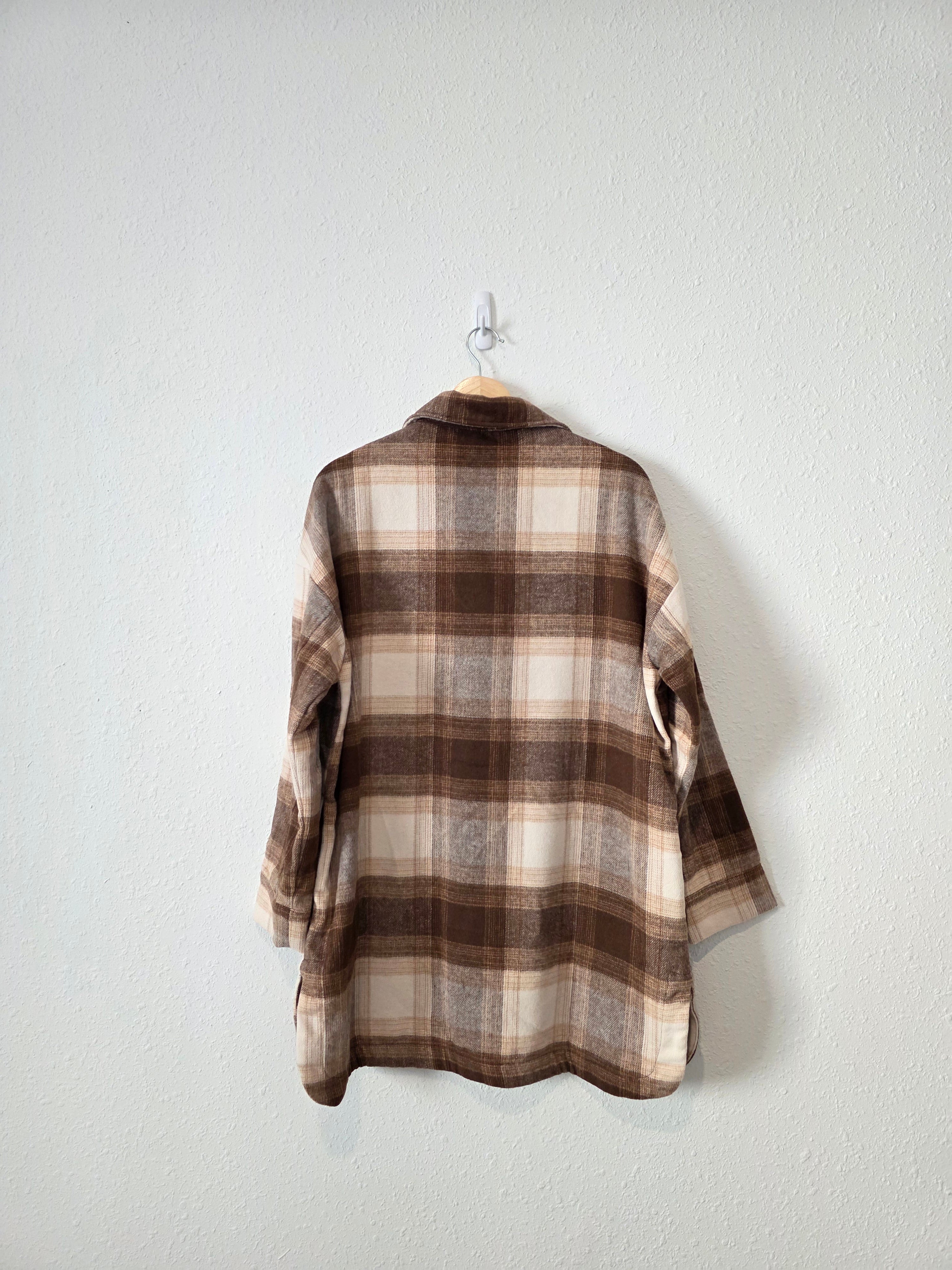 Banana Republic Plaid Shirt Jacket (L)