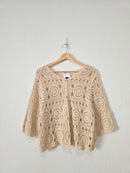 NEW Crochet Cotton Button Up Top (M/L)