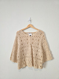 NEW Crochet Cotton Button Up Top (M/L)