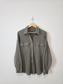 Aerie Olive Waffle Shirt Jacket (S)