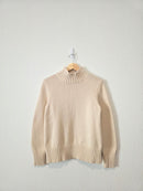 J.Crew Oat Cotton Turtleneck Sweater (S)