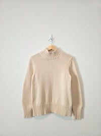 J.Crew Oat Cotton Turtleneck Sweater (S)