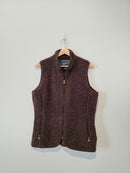 Vintage Brown Sherpa Vest (M)