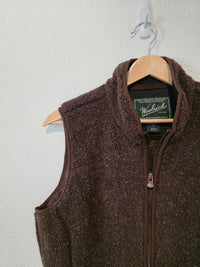 Vintage Brown Sherpa Vest (M)