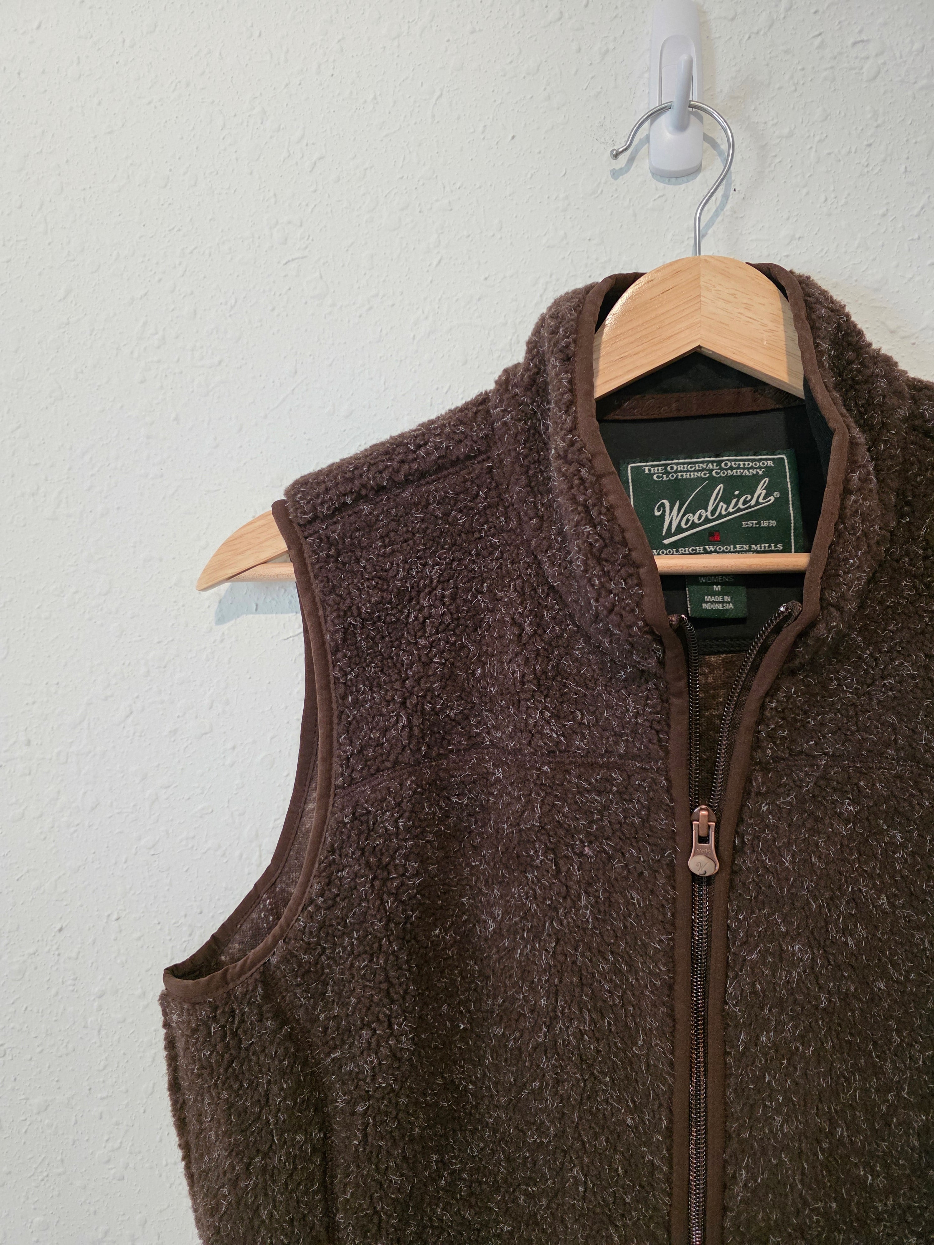 Vintage Brown Sherpa Vest (M)