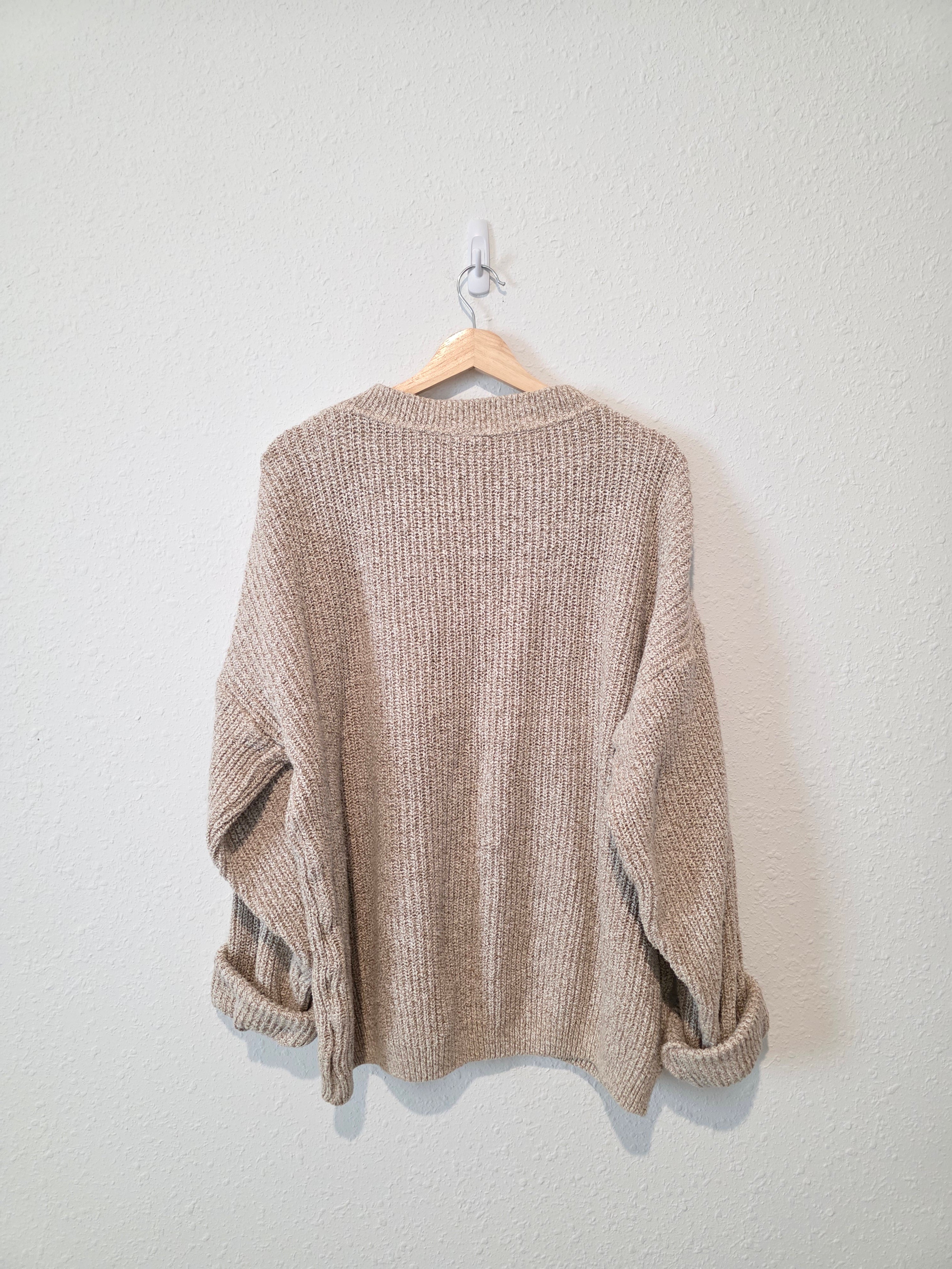 Vintage Chunky Henley Sweater (XL/XXL)