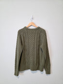 LL Bean Cable Knit Fisherman Sweater (L)