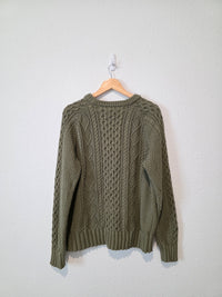LL Bean Cable Knit Fisherman Sweater (L)