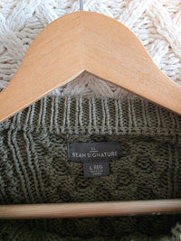 LL Bean Cable Knit Fisherman Sweater (L)
