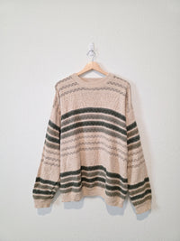 Vintage Cotton Striped Sweater (L)
