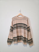 Vintage Cotton Striped Sweater (L)