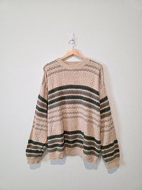 Vintage Cotton Striped Sweater (L)