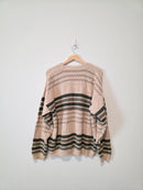 Vintage Cotton Striped Sweater (L)