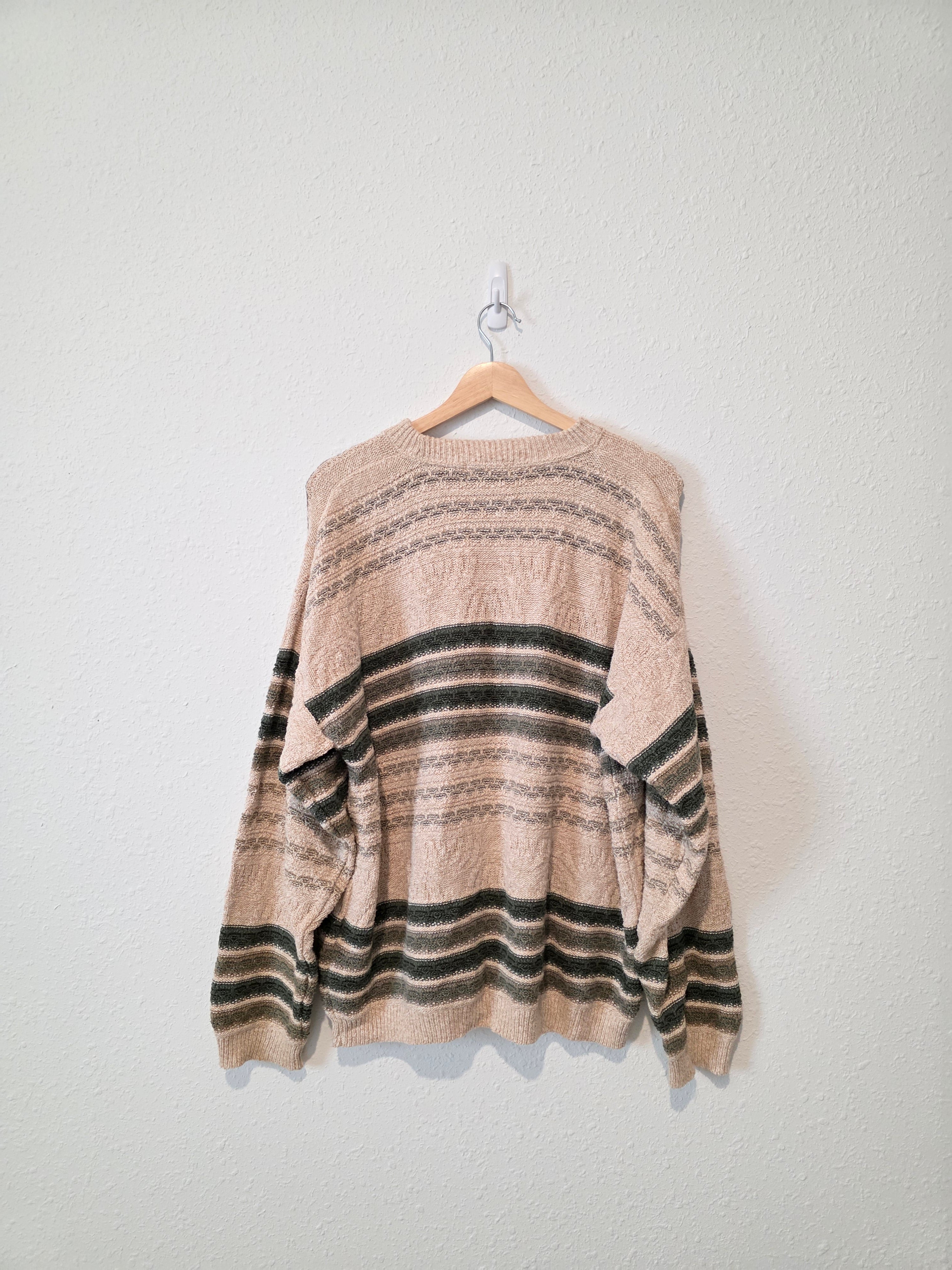 Vintage Cotton Striped Sweater (L)