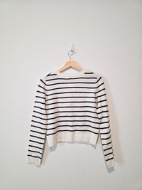 NEW Striped Button Up Sweater (S)