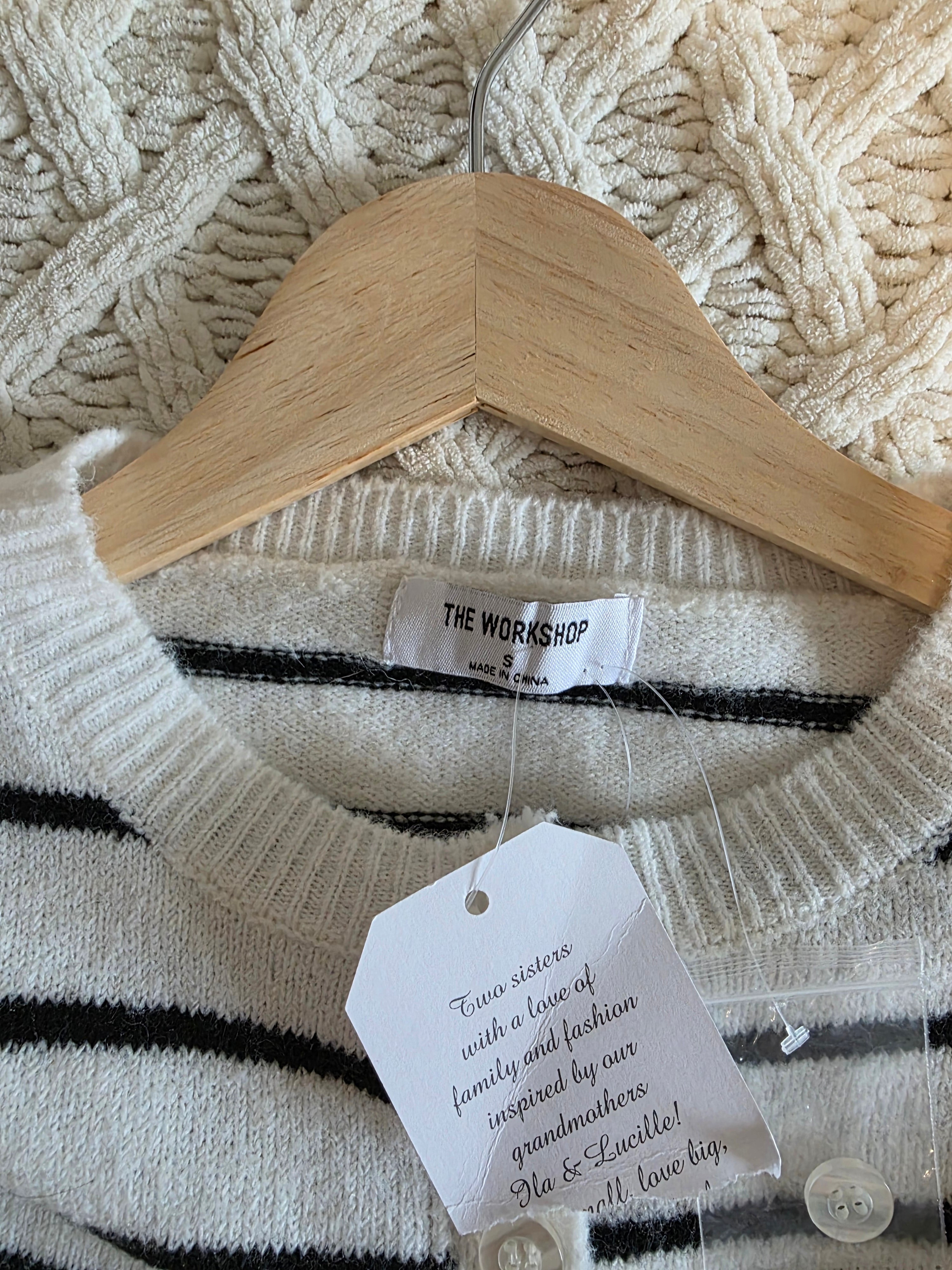 NEW Striped Button Up Sweater (S)