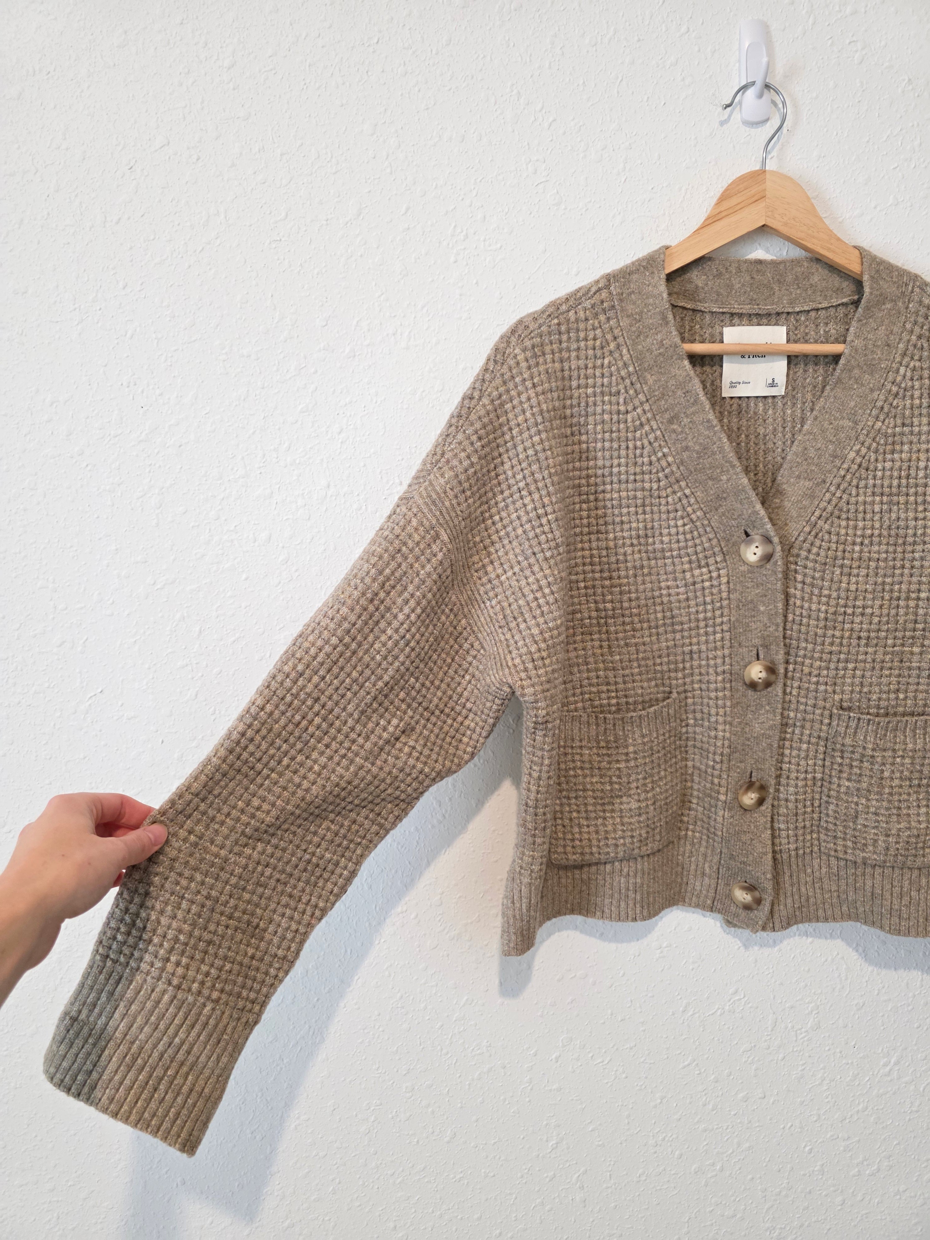 Abercrombie & Fitch Waffle Cardigan (S)