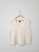 Lands End Cable Knit Sweater Vest (L)