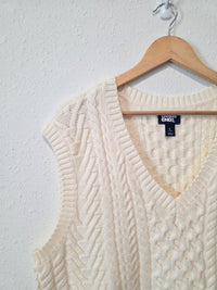 Lands End Cable Knit Sweater Vest (L)