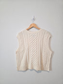 Lands End Cable Knit Sweater Vest (L)