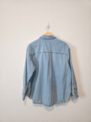 Denim Button Up Shirt Jacket (L)