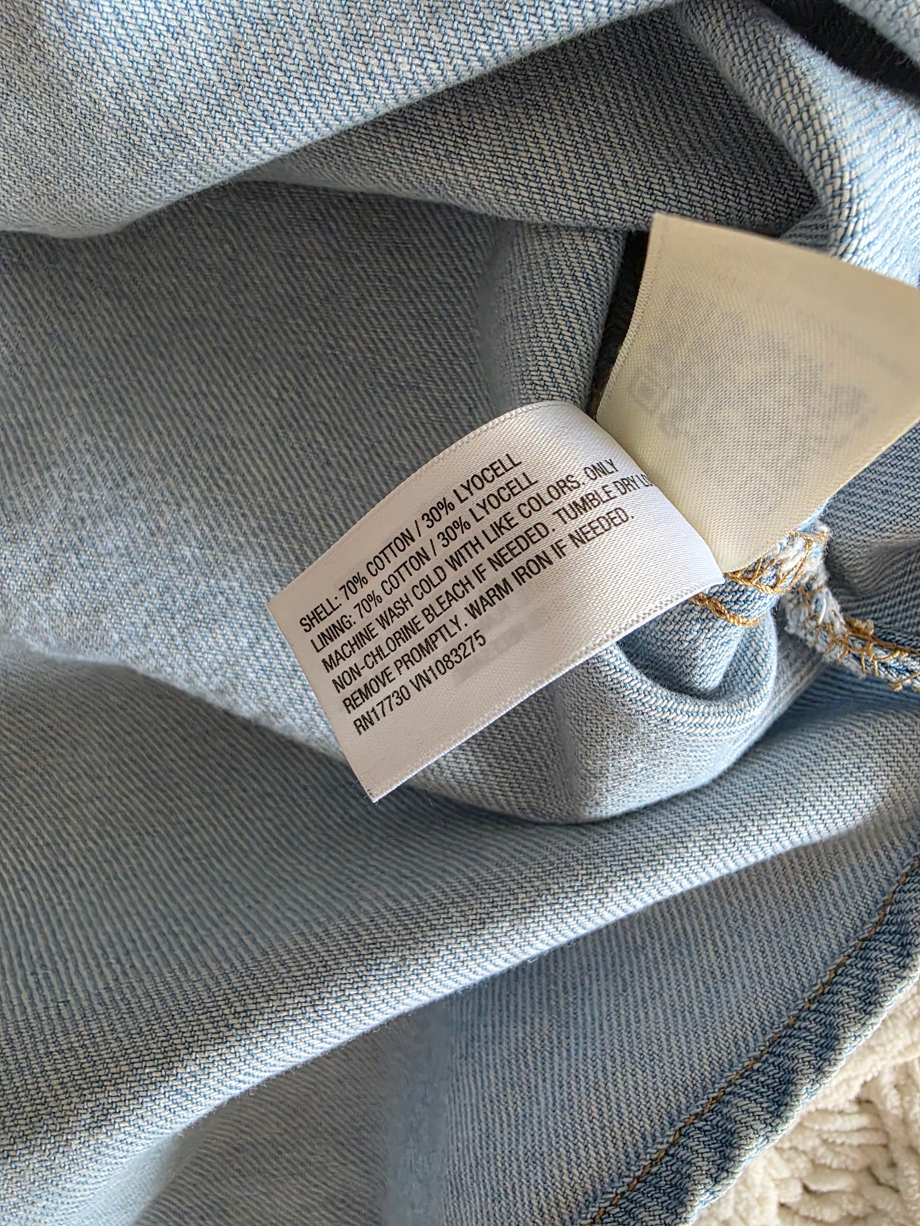 Denim Button Up Shirt Jacket (L)