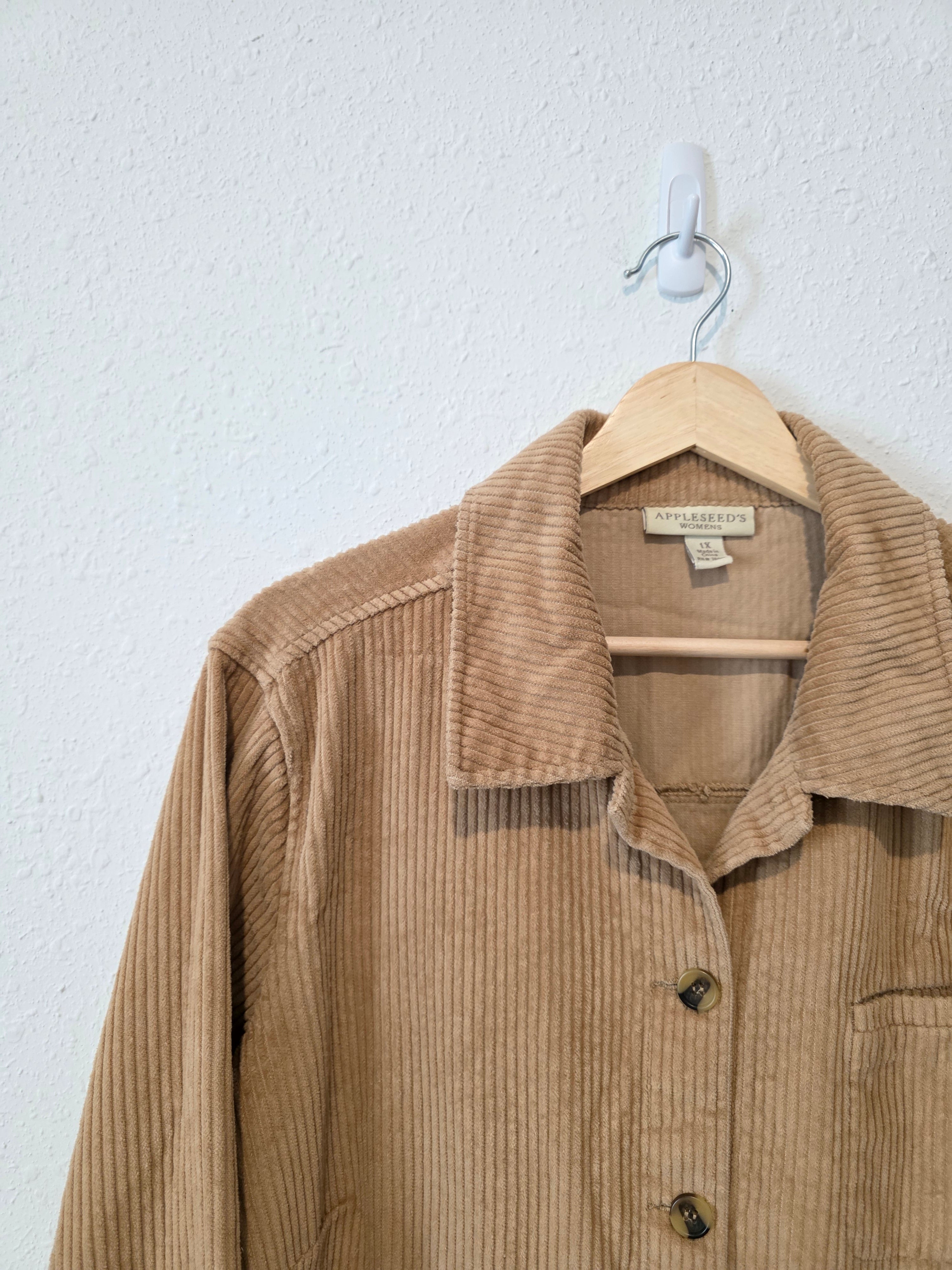 Camel Corduroy Chore Jacket (1X)